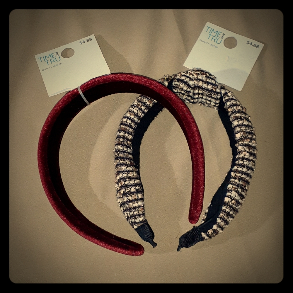 "New" 2PC Puffy Headbands